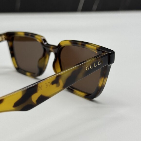 NEW GUCCI SUNGLASSES GG1539S 005 HAVANA UNISEX EYEWEAR - Picture 7 of 10